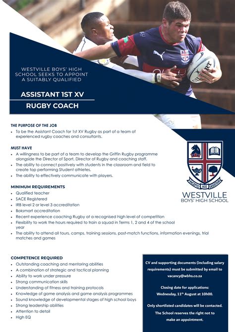 rugby coaching jobs in schools.